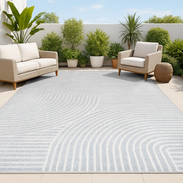 Skagen Minimalist Curve Geometric Area Rug